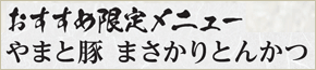 おすすめ限定メニュー